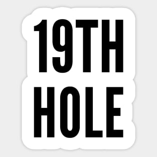 19TH Hole Golf T-Shirts Sticker